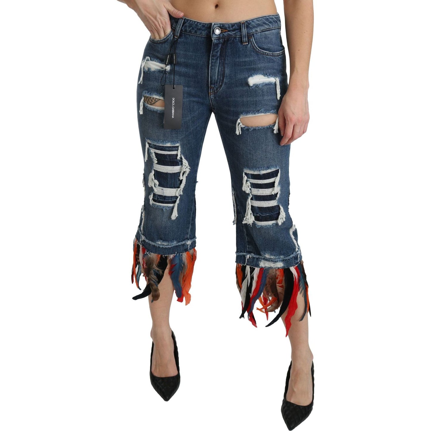 Dolce & Gabbana Chic Low Waist Cropped Jeans Dolce & Gabbana