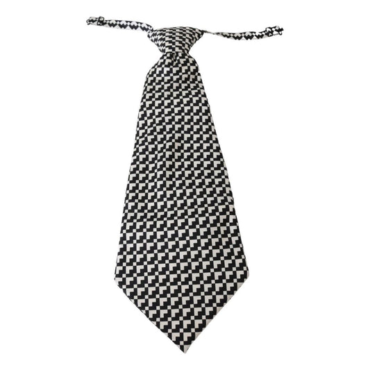 Dolce & Gabbana Elegant Black Patterned Silk Tie Necktie Dolce & Gabbana