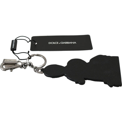 Dolce & Gabbana Leather Dominico Stefano #DGFAMILY Logo Badge Keychain