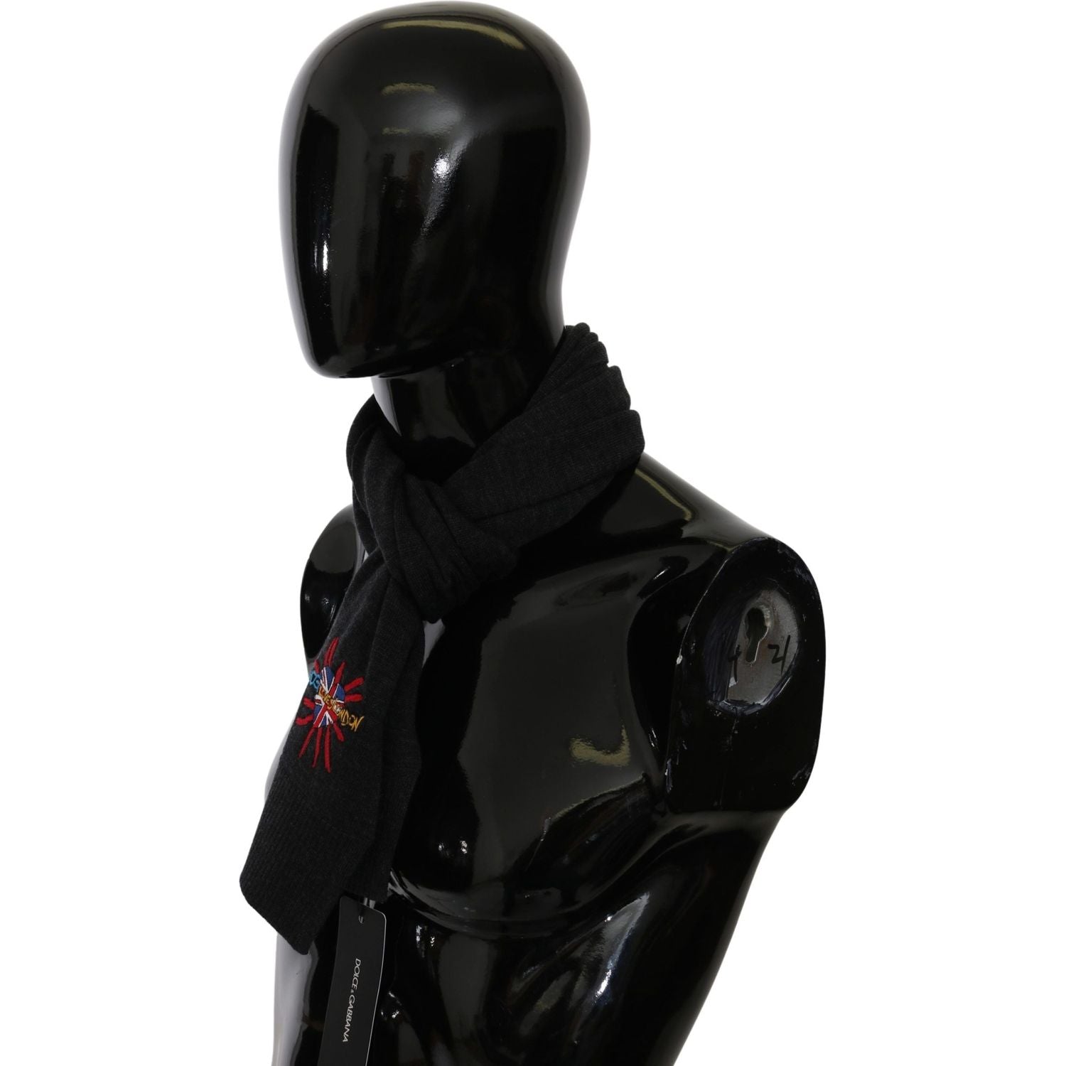 优雅纯羊毛男士刺绣围巾