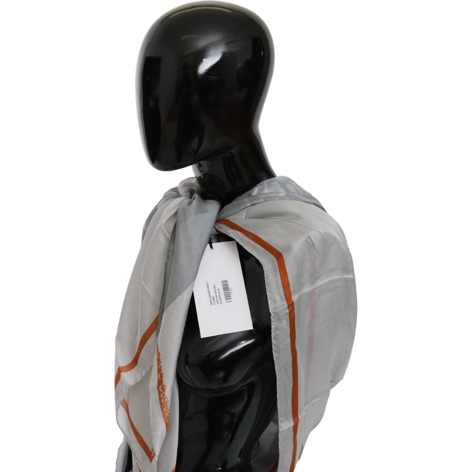 وشاح حريري مطبوع عليه زهور وطنية أنيقة