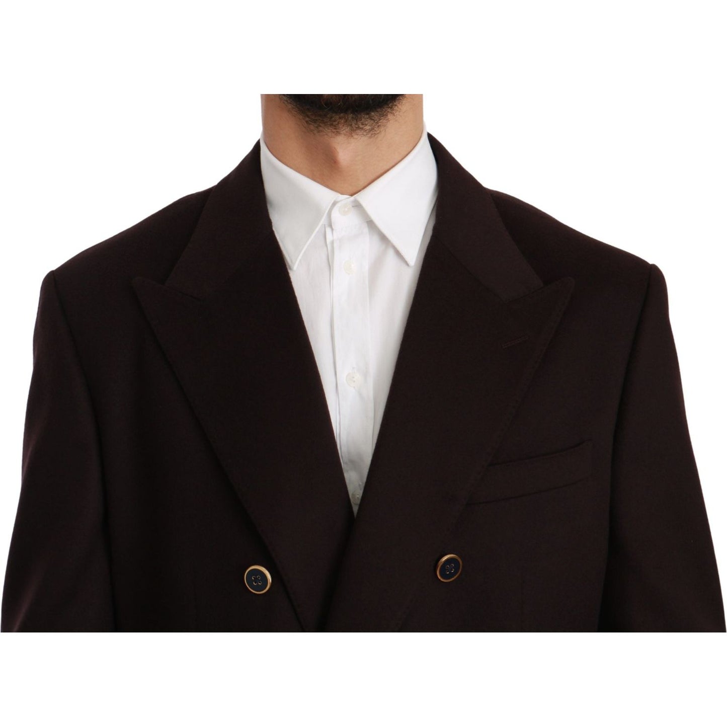 Dolce & Gabbana Elegant Bordeaux Taormina Cashmere Blazer Dolce & Gabbana