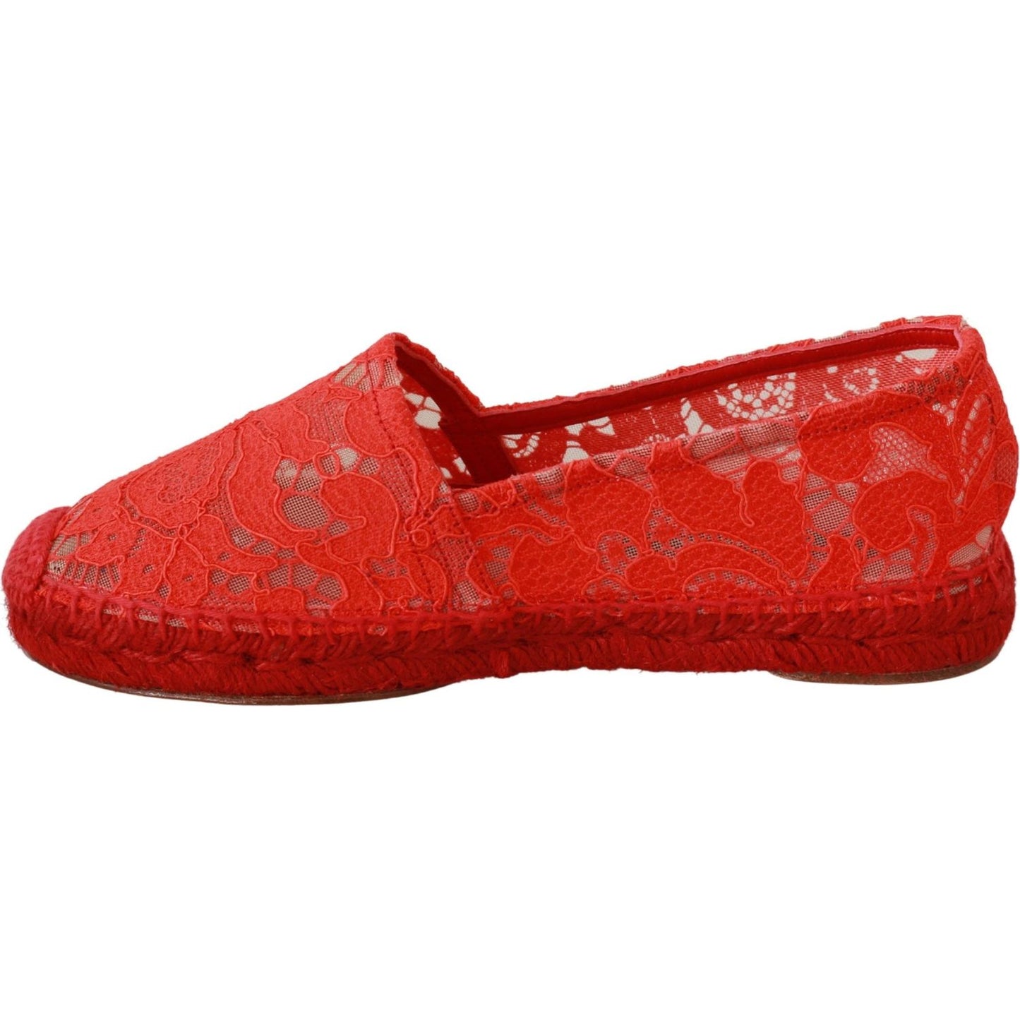 Dolce & Gabbana Red Viscose Espadrilles Flat Shoes Dolce & Gabbana