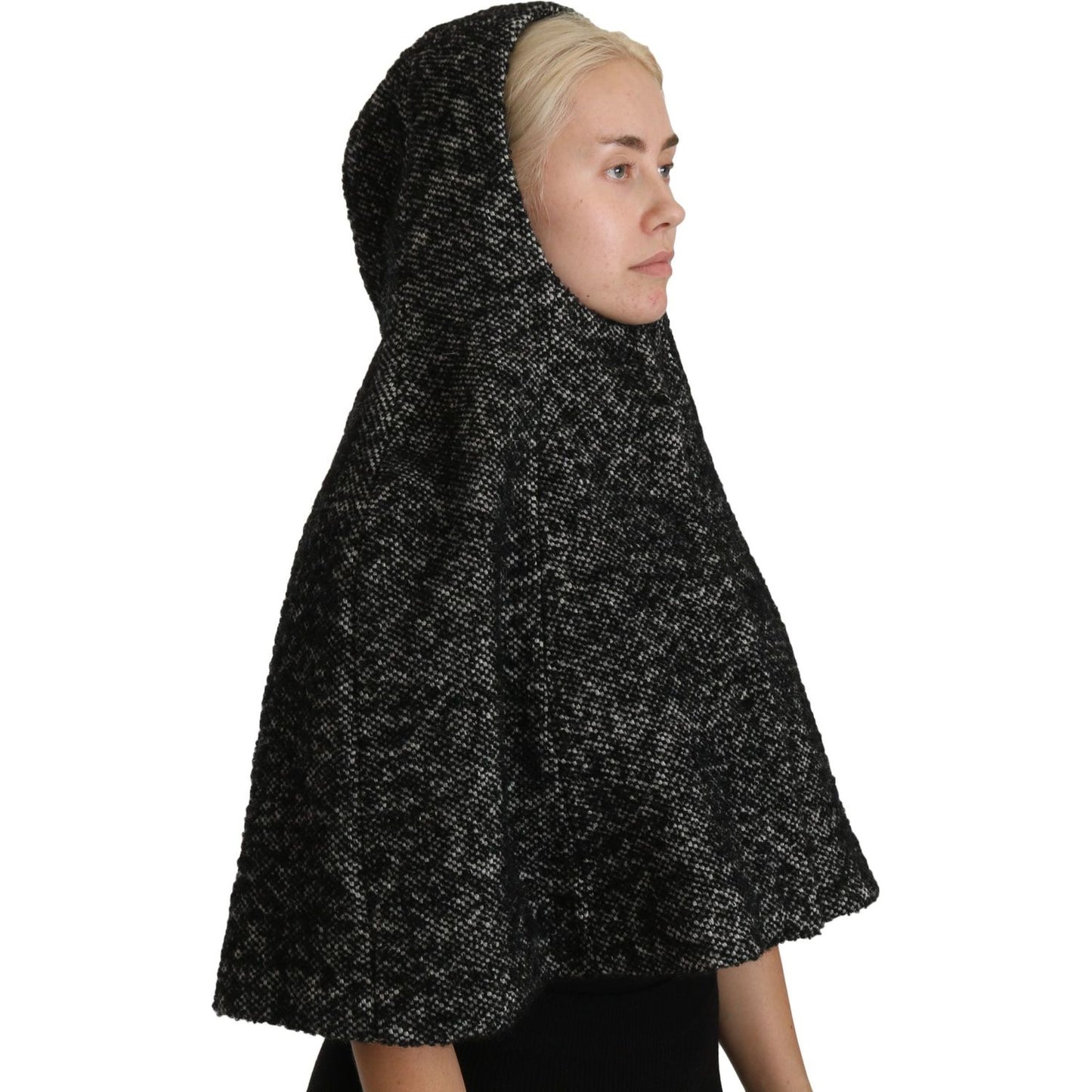 Dolce & Gabbana Gray Tweet Wool Kaftan Jacket Coat Top