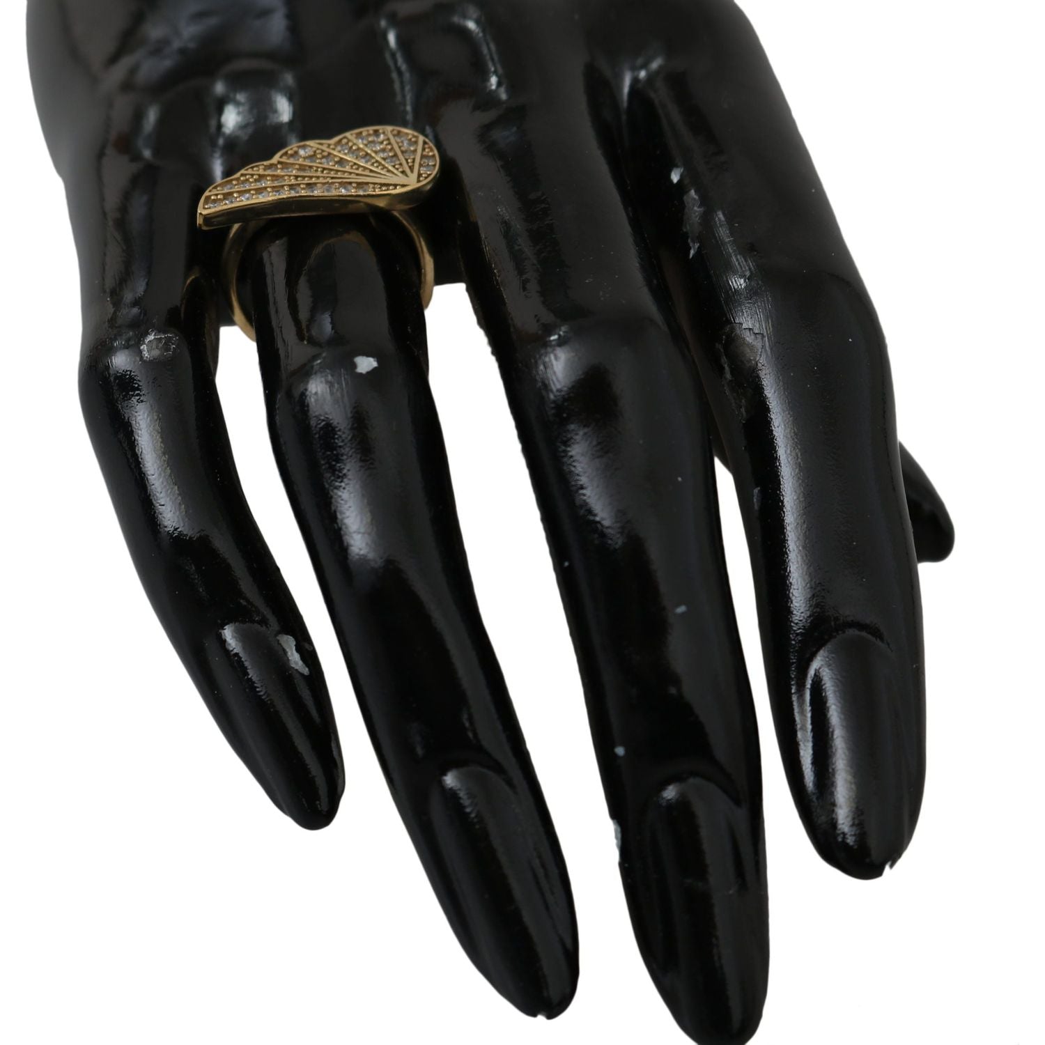 خاتم نيالايا الأنيق المزين بالكريستال الذهبي