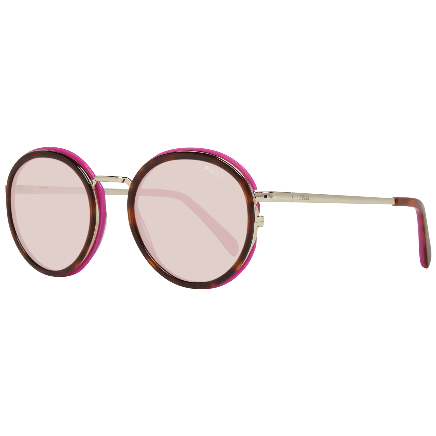 Emilio Pucci Brown Metal & Plastic Sunglasses