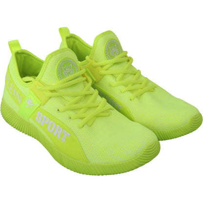 Philipp Plein Green CARTER Logo Hi-Top Sneakers Shoes