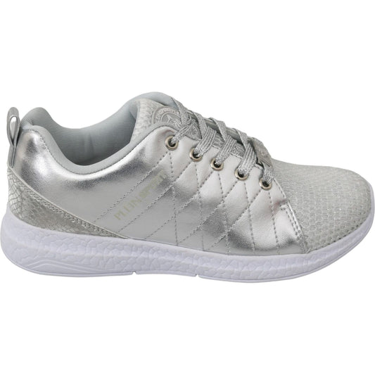 Philipp Plein Gisella Silver Polyester Sneakers Shoes