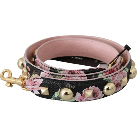 Dolce & Gabbana Elegant Floral Leather Shoulder Strap Dolce & Gabbana