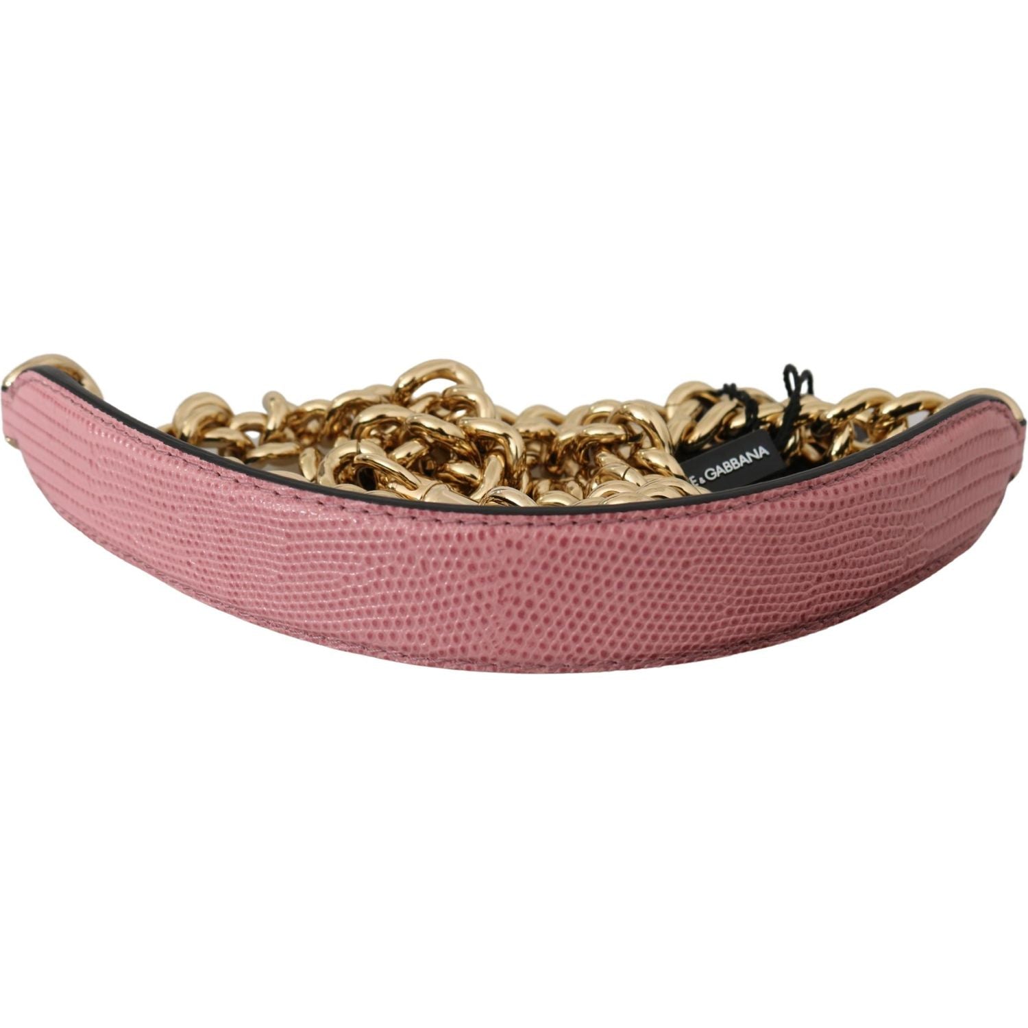 优雅粉红金皮革肩带