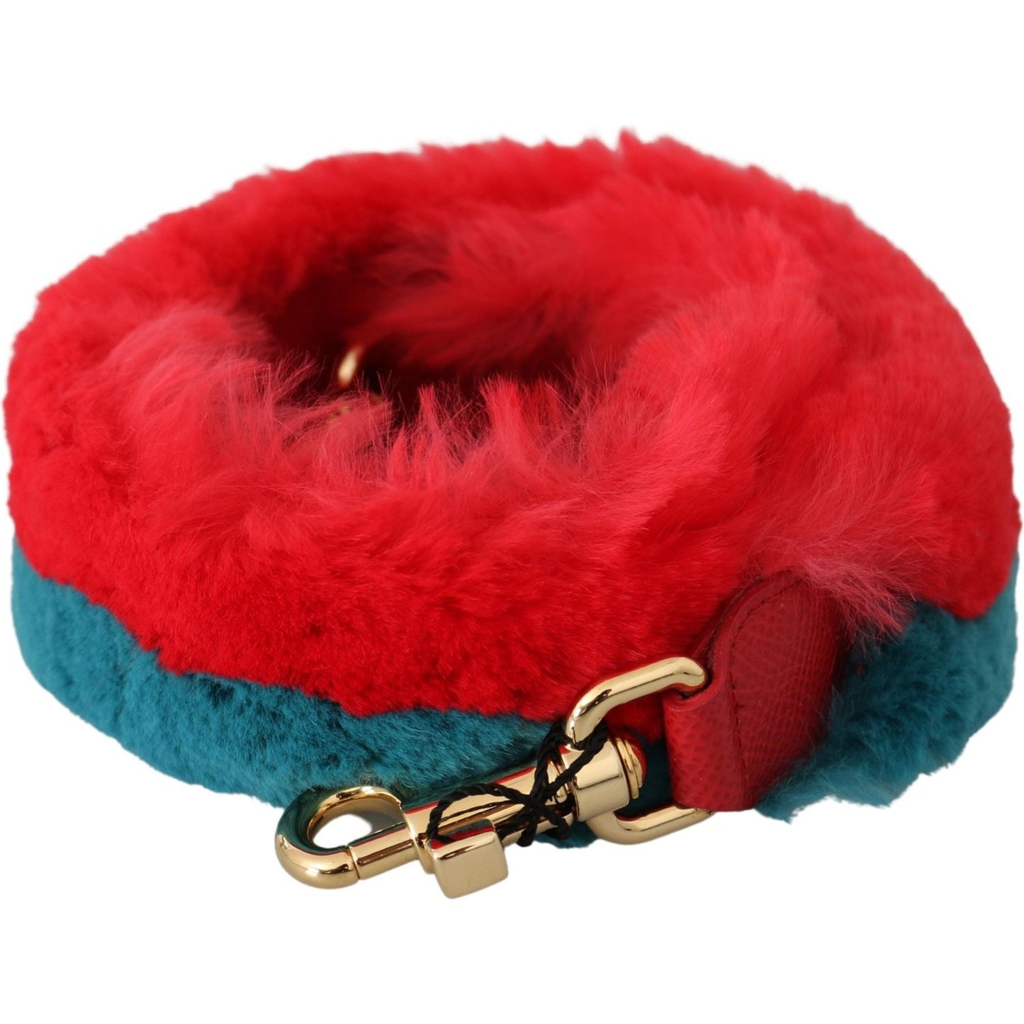 Dolce & Gabbana Elegant Red Lapin Fur Shoulder Strap Dolce & Gabbana