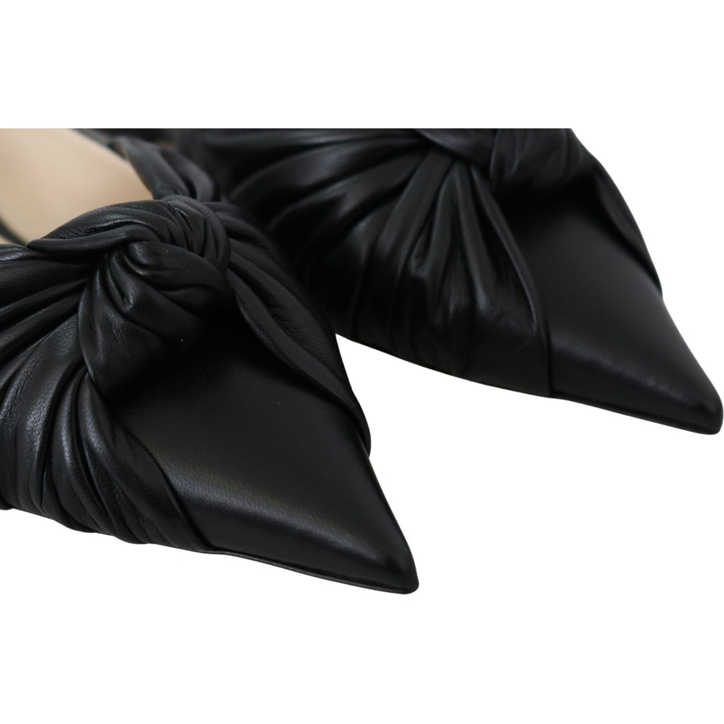 Jimmy Choo Elegant Pointed Toe Leather Flats Shoes Jimmy Choo