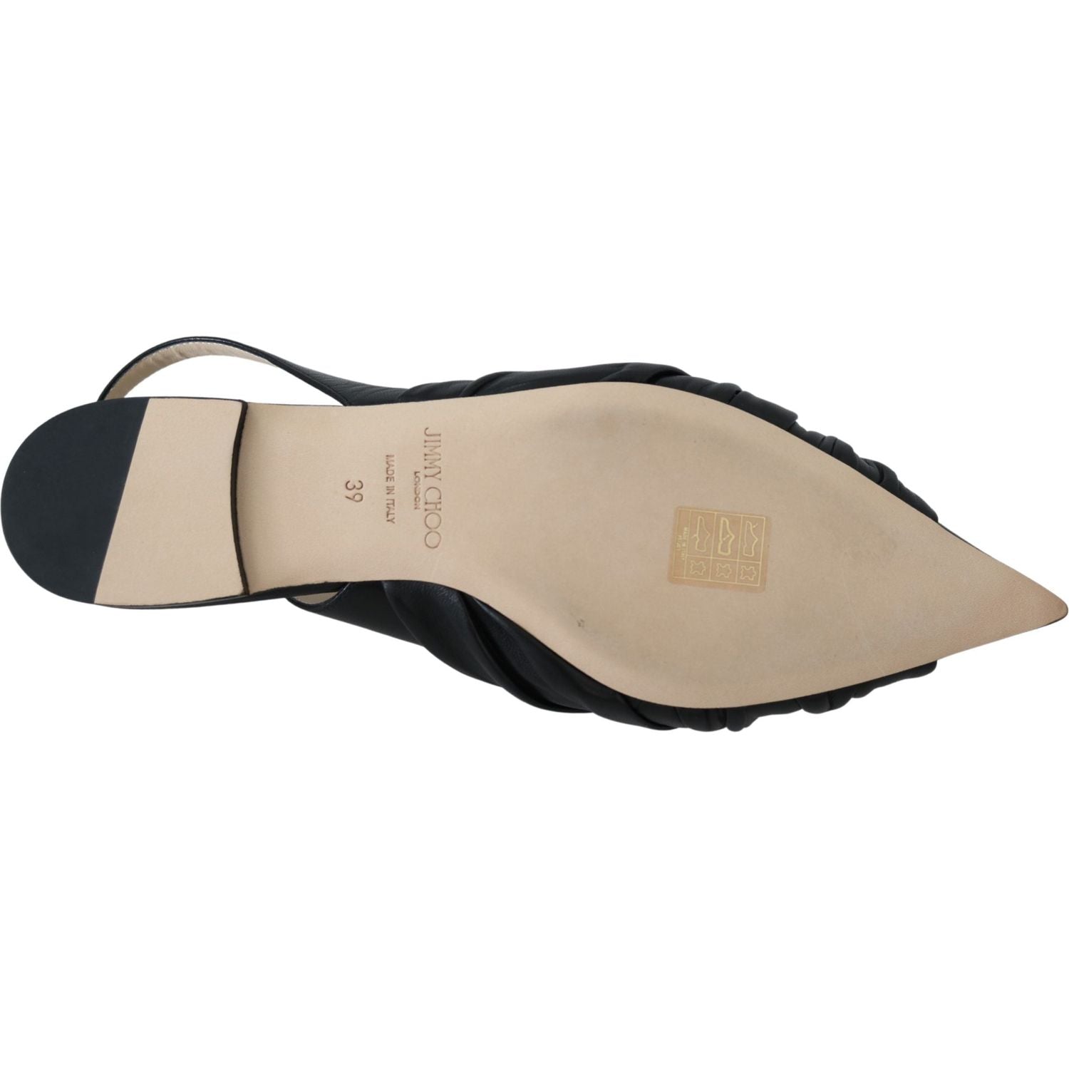 حذاء مسطح أنيق من الجلد بمقدمة مدببة من جيمي تشو