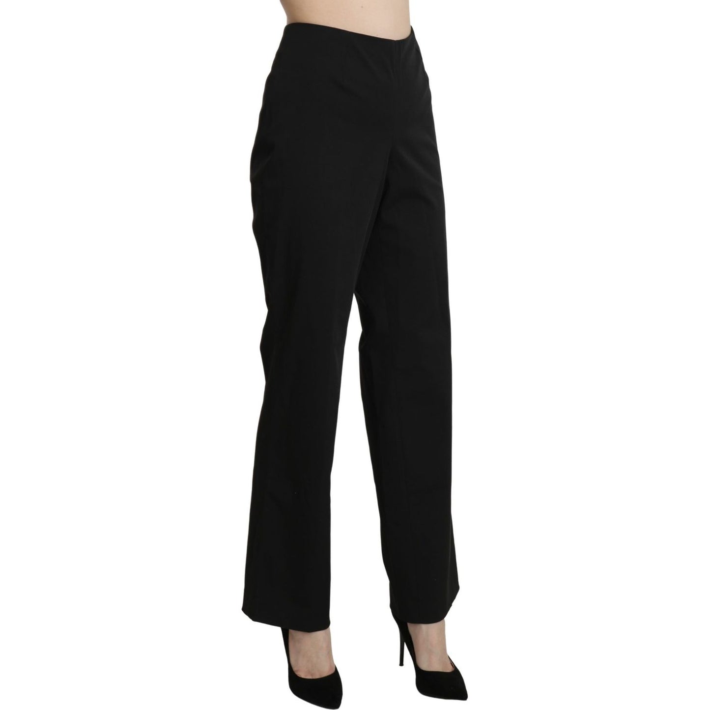 BENCIVENGA Elegant High Waist Straight Black Pants Jeans & Pants BENCIVENGA