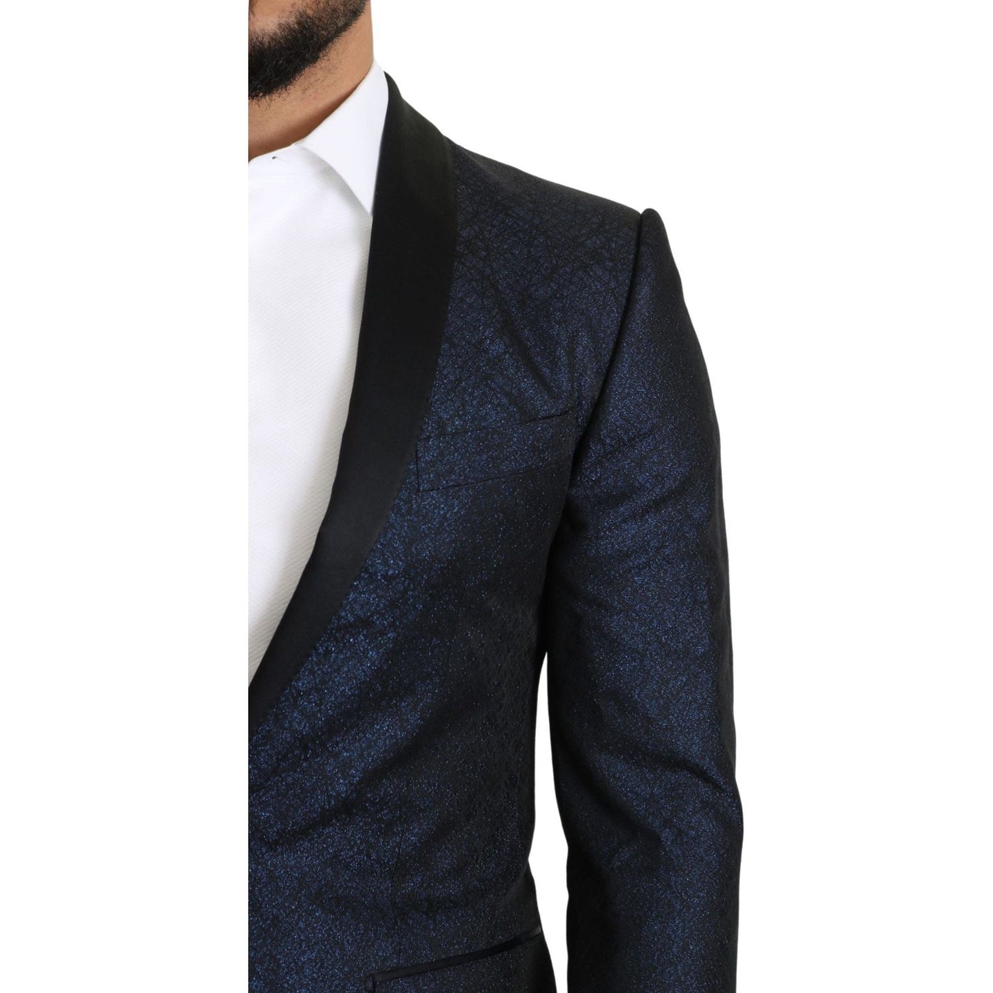 Dolce & Gabbana Elegant Martini Blue Slim Fit Blazer Dolce & Gabbana