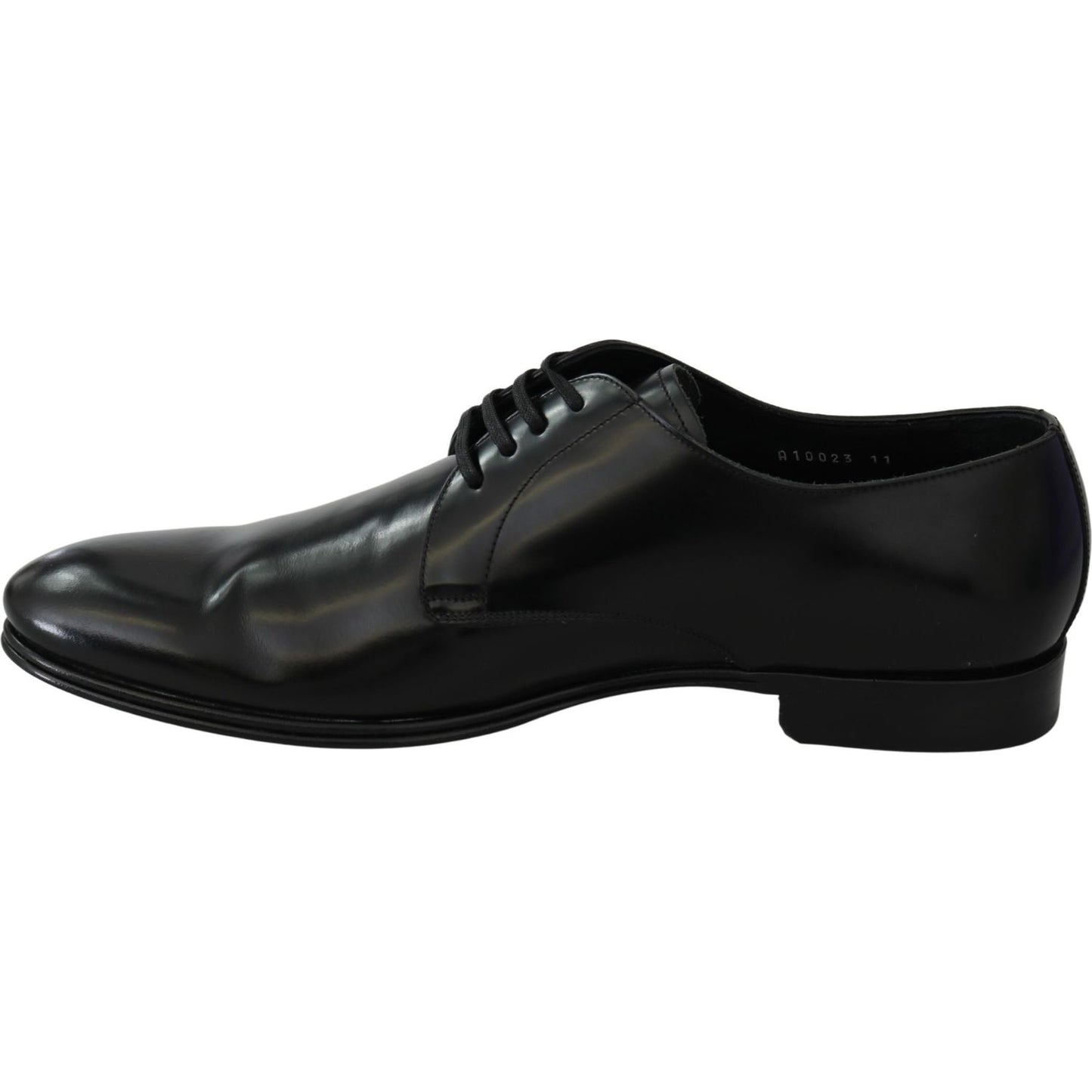 Dolce & Gabbana Elegant Black Leather Derby Shoes Dolce & Gabbana