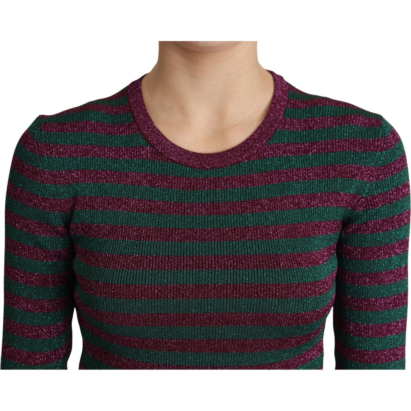 Dolce & Gabbana Elegant Maroon Crewneck Sweater Dolce & Gabbana