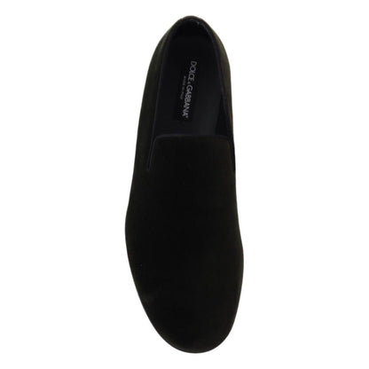 Dolce & Gabbana Green Velvet Slip On Mens Loafers Shoes