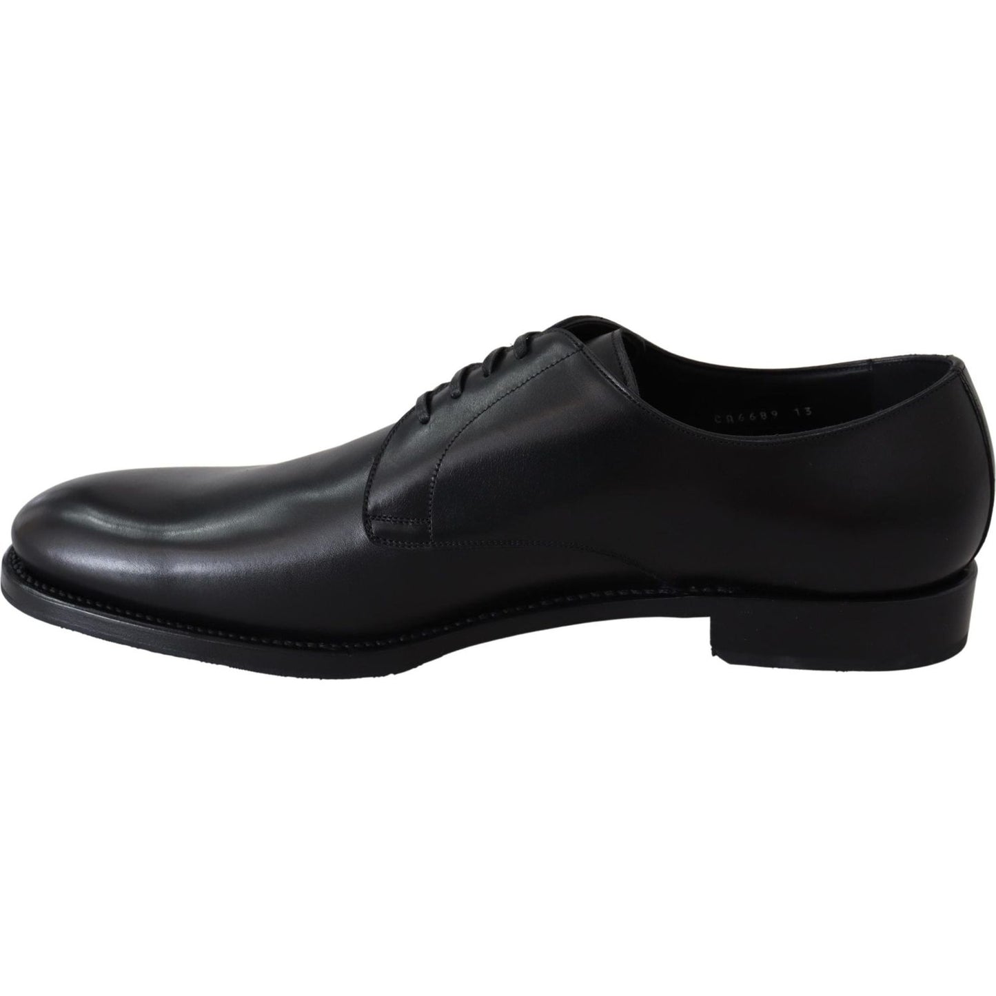 Dolce & Gabbana Elegant Black Leather Derby Dress Shoes Dress Shoes Dolce & Gabbana