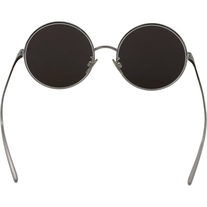 Dolce & Gabbana Silver Plated Round Gray Le nses Women Sunglasses