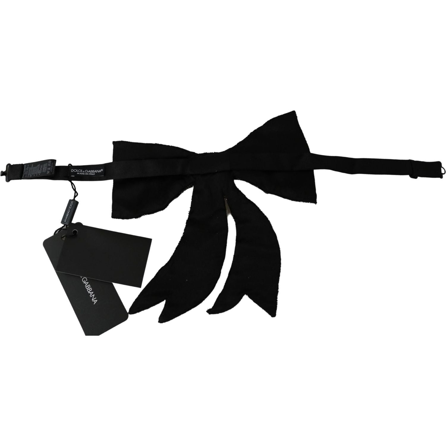 ربطة عنق من الحرير باللون الفضي من دولتشي آند غابانا