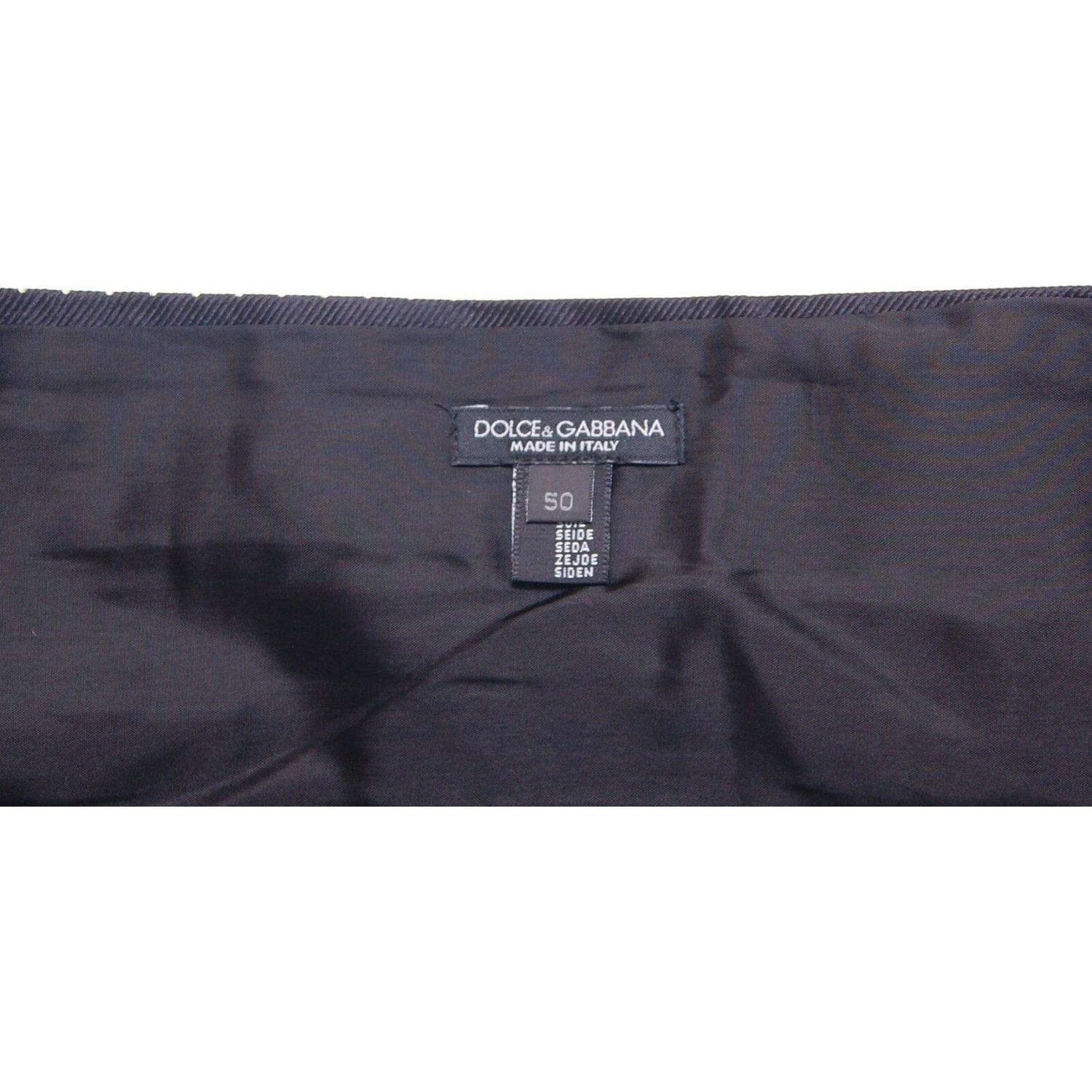 حزام كتف أنيق من الحرير الأسود من دولتشي آند غابانا