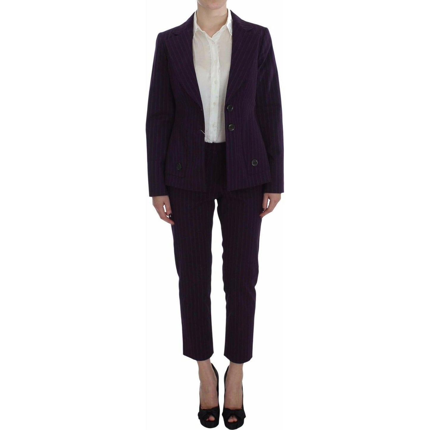 BENCIVENGA Elegant Striped Pant & Blazer Suit BENCIVENGA