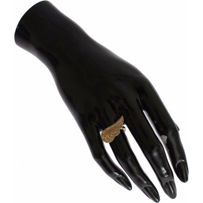 Nialaya Womens Clear CZ Gold 925 Silver Authentic Ring