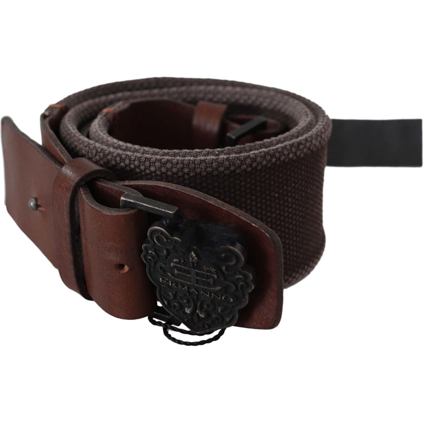 Ermanno Scervino Dark Brown Leather Wide Buckle Waist Belt