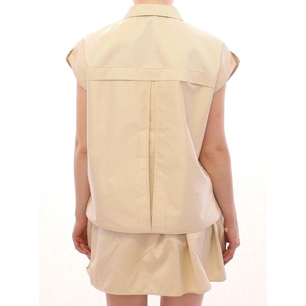 优雅米色衬衫背心