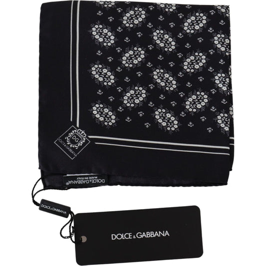 Dolce & Gabbana Elegant Silk Patterned Pocket Square Dolce & Gabbana