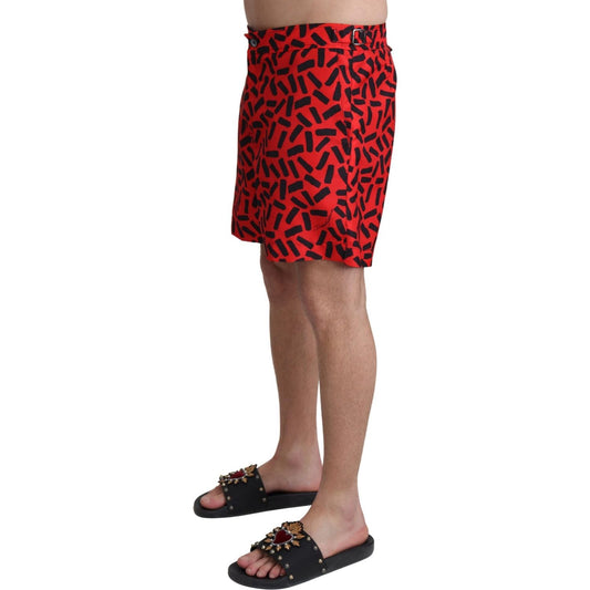 Dolce & Gabbana Chic Red Swim Trunks Boxer Shorts Dolce & Gabbana