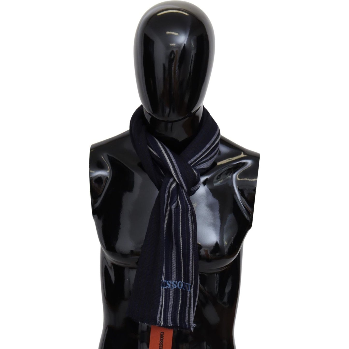 Missoni Multicolor Wool Striped Unisex Wrap Fringes Shawl