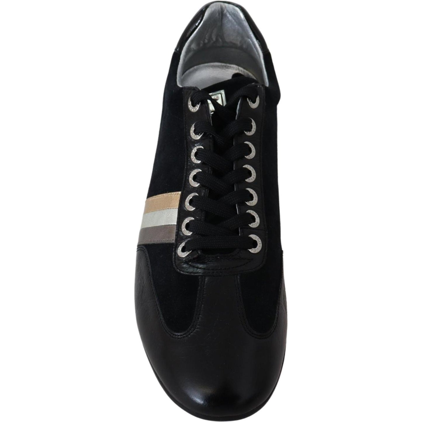 Dolce & Gabbana Elegant Black Leather Sport Sneakers Dolce & Gabbana