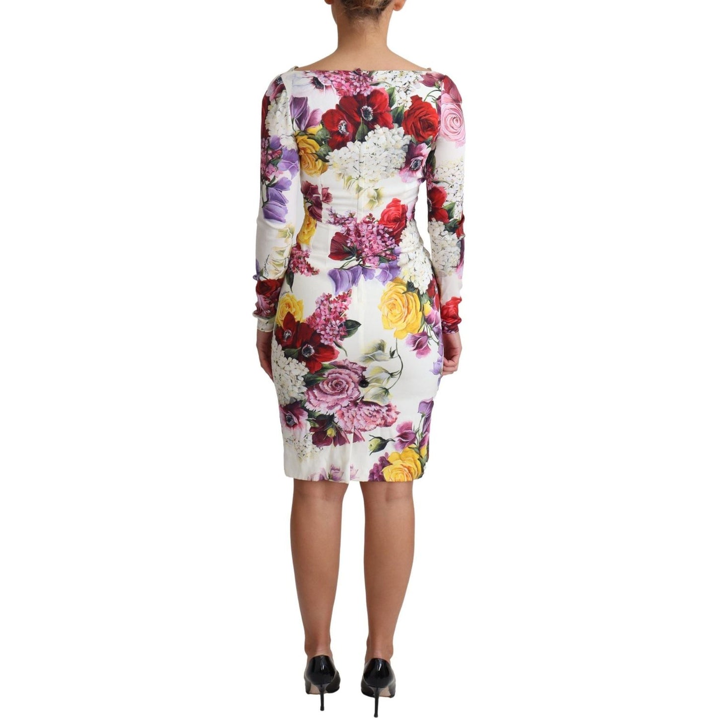 Dolce & Gabbana Elegant Floral Sheath Silk Dress Dolce & Gabbana