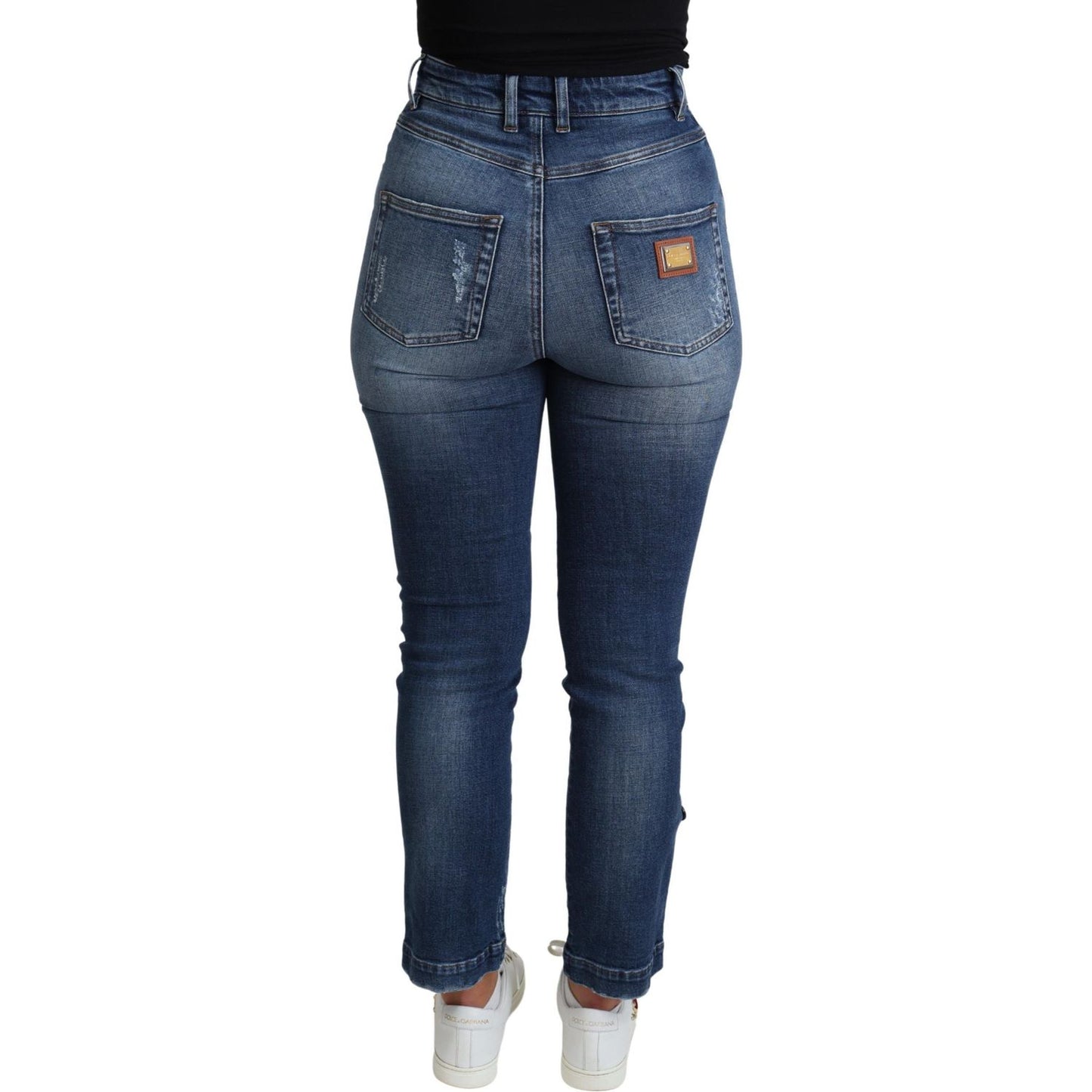 Dolce & Gabbana Embellished High Waist Skinny Denim Jeans Dolce & Gabbana