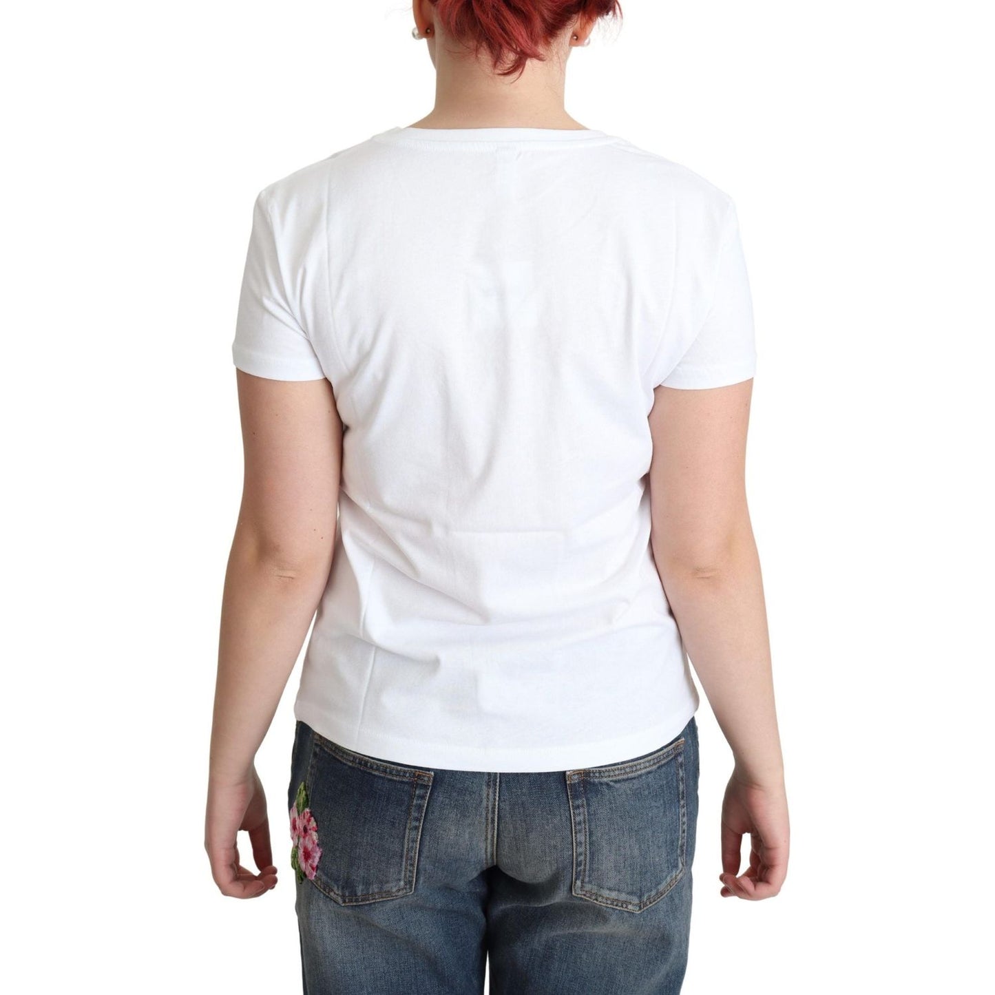 Moschino White Cotton Sunny Milano Print T-shirt