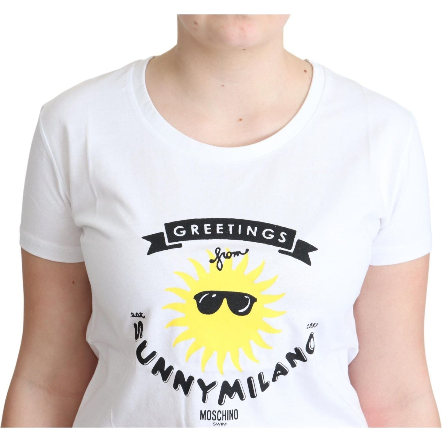 Moschino Sunny Milano Print Cotton Tee Moschino