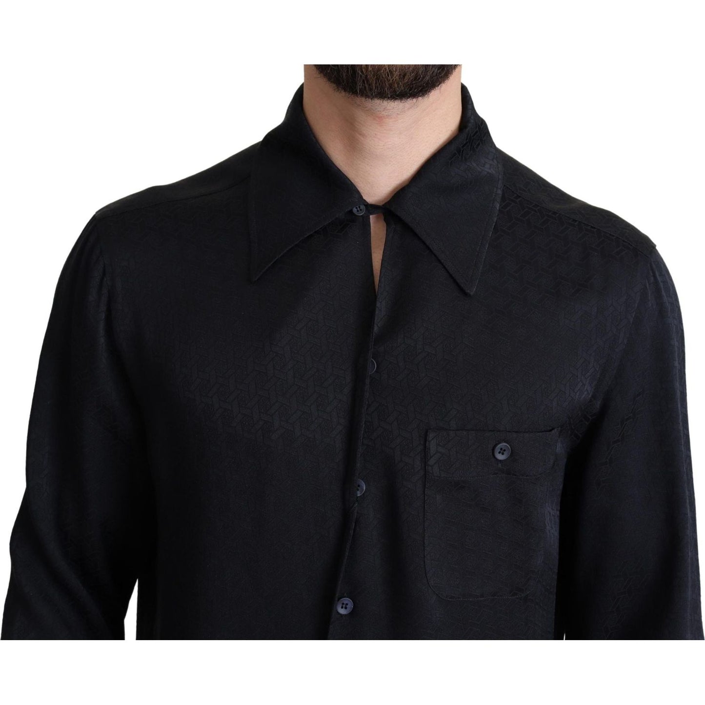 Dolce & Gabbana Elegant Jacquard Silk Casual Shirt Dolce & Gabbana