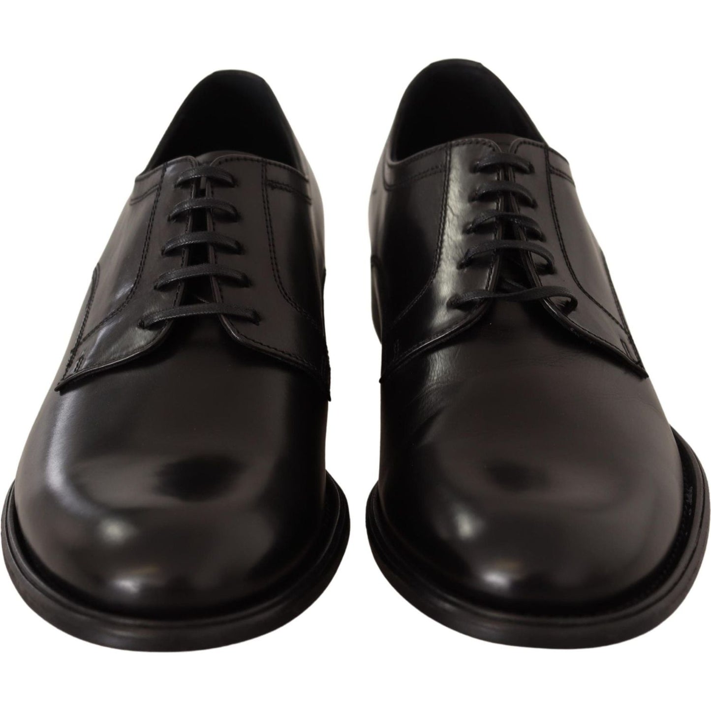 Dolce & Gabbana Elegant Black Leather Formal Derby Shoes Dolce & Gabbana