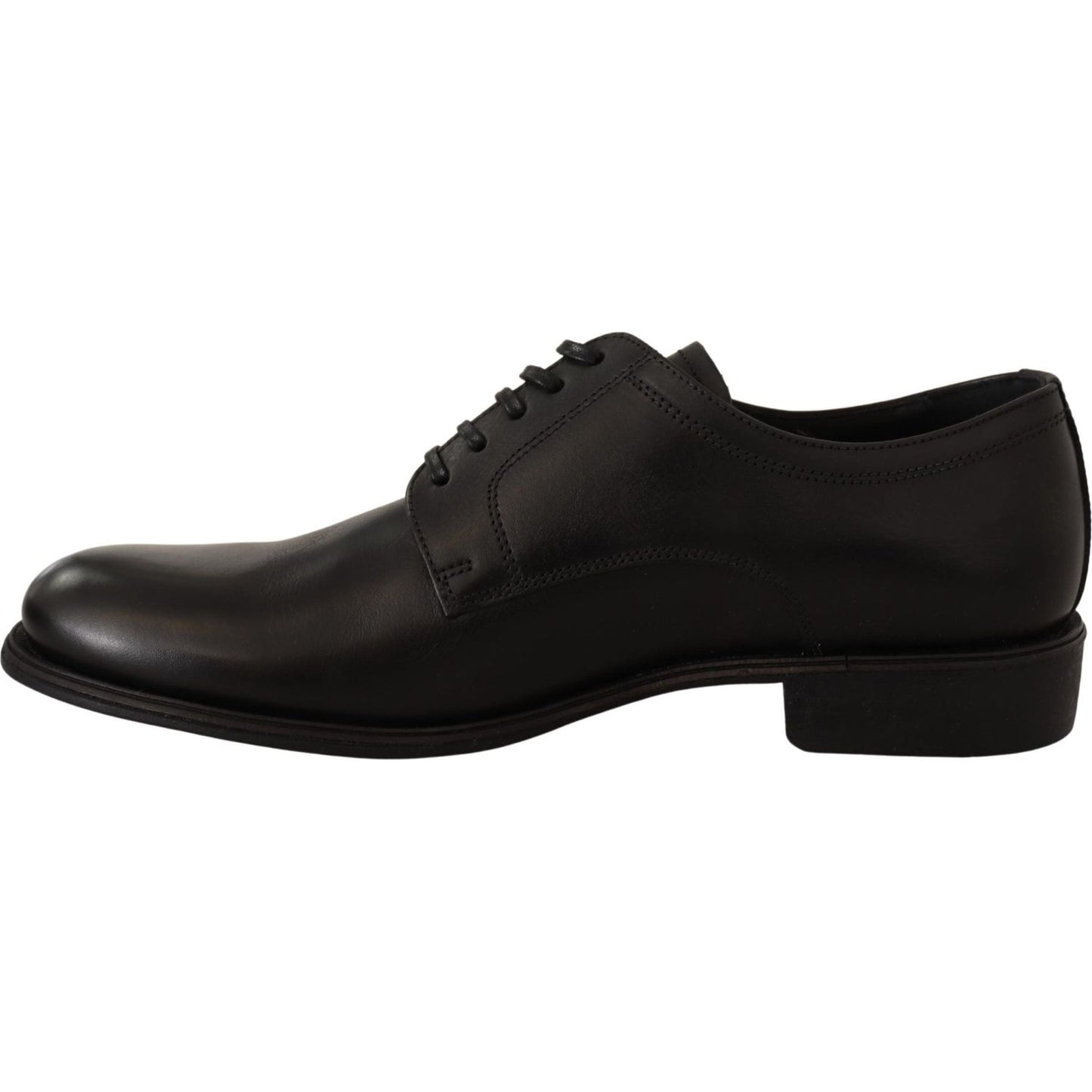 Dolce & Gabbana Black Leather Lace Up Mens Formal Derby Shoes