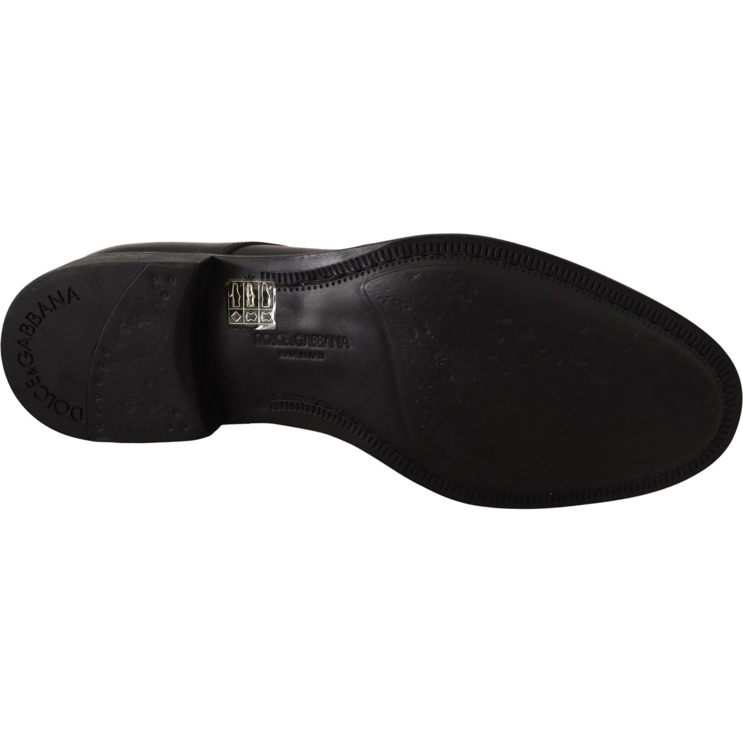 Dolce & Gabbana Black Leather Lace Up Mens Formal Derby Shoes