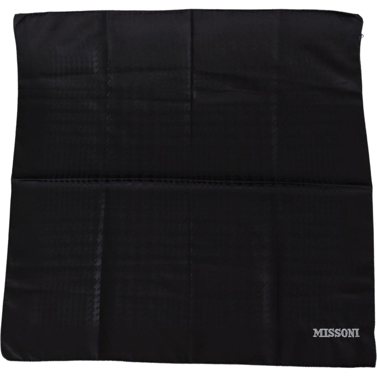 Missoni Elegant Black Wool Scarf with Logo Embroidery Missoni