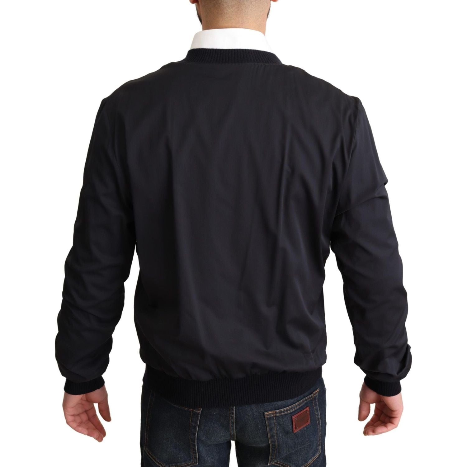 优雅丝绸混纺飞行员夹克