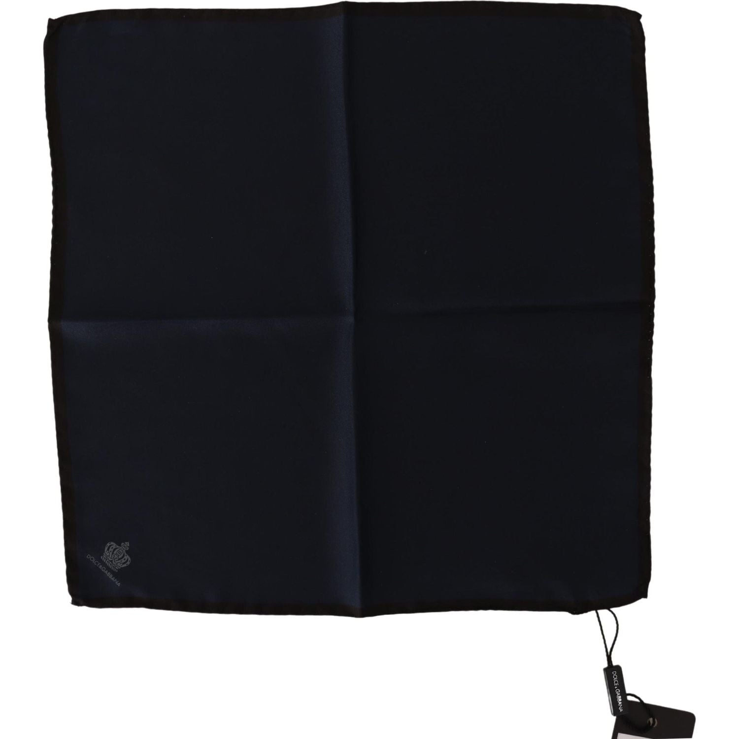 优雅丝绸黑色口袋方巾