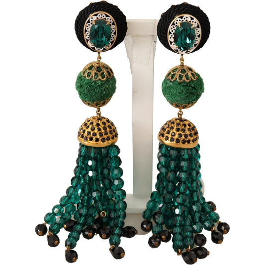 Dolce & Gabbana Elegant Crystal Drop Clip-On Earrings Dolce & Gabbana