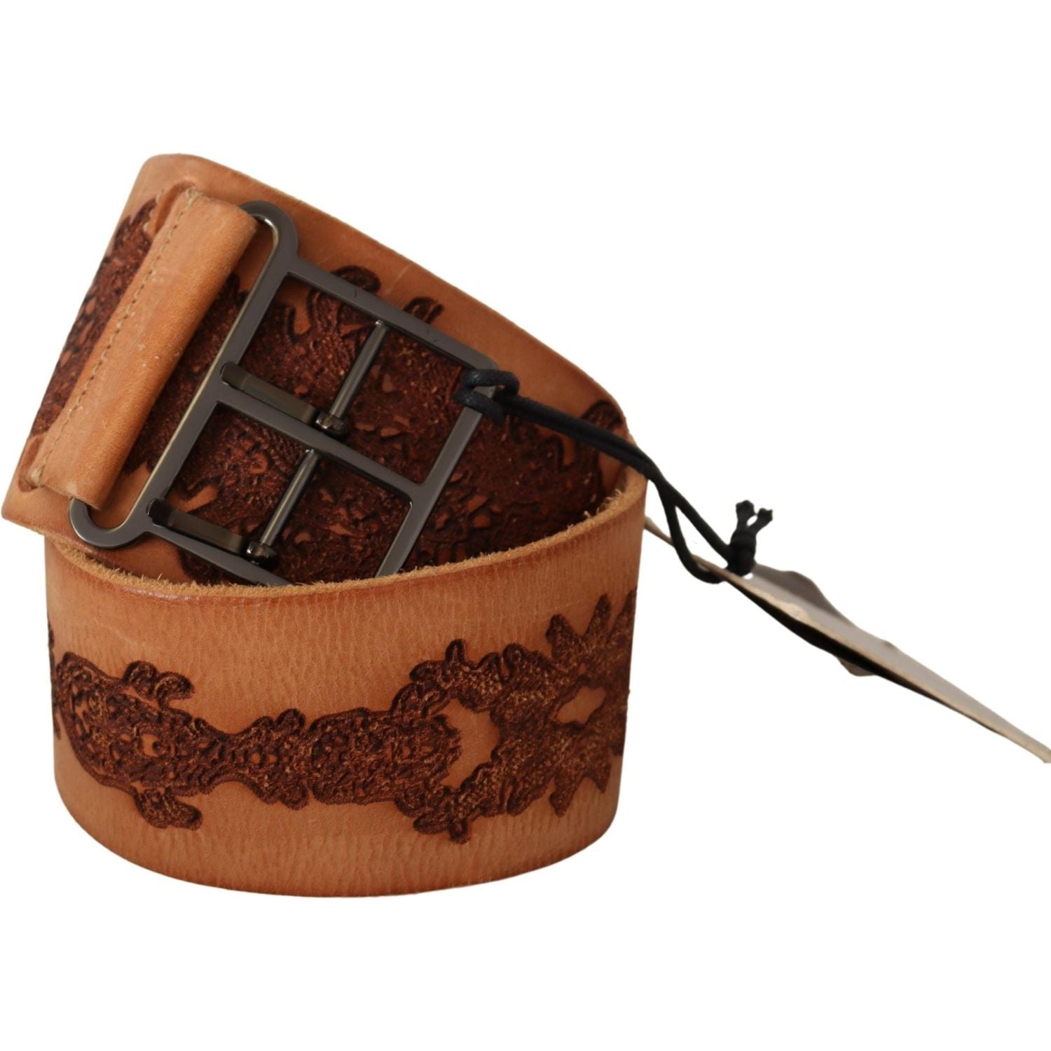 حزام Scervino Street Classy ذو الإبزيم المزدوج المصنوع من الجلد الأصلي