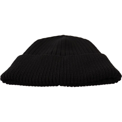 Dolce & Gabbana Black Wool Knit Women Winter Hat