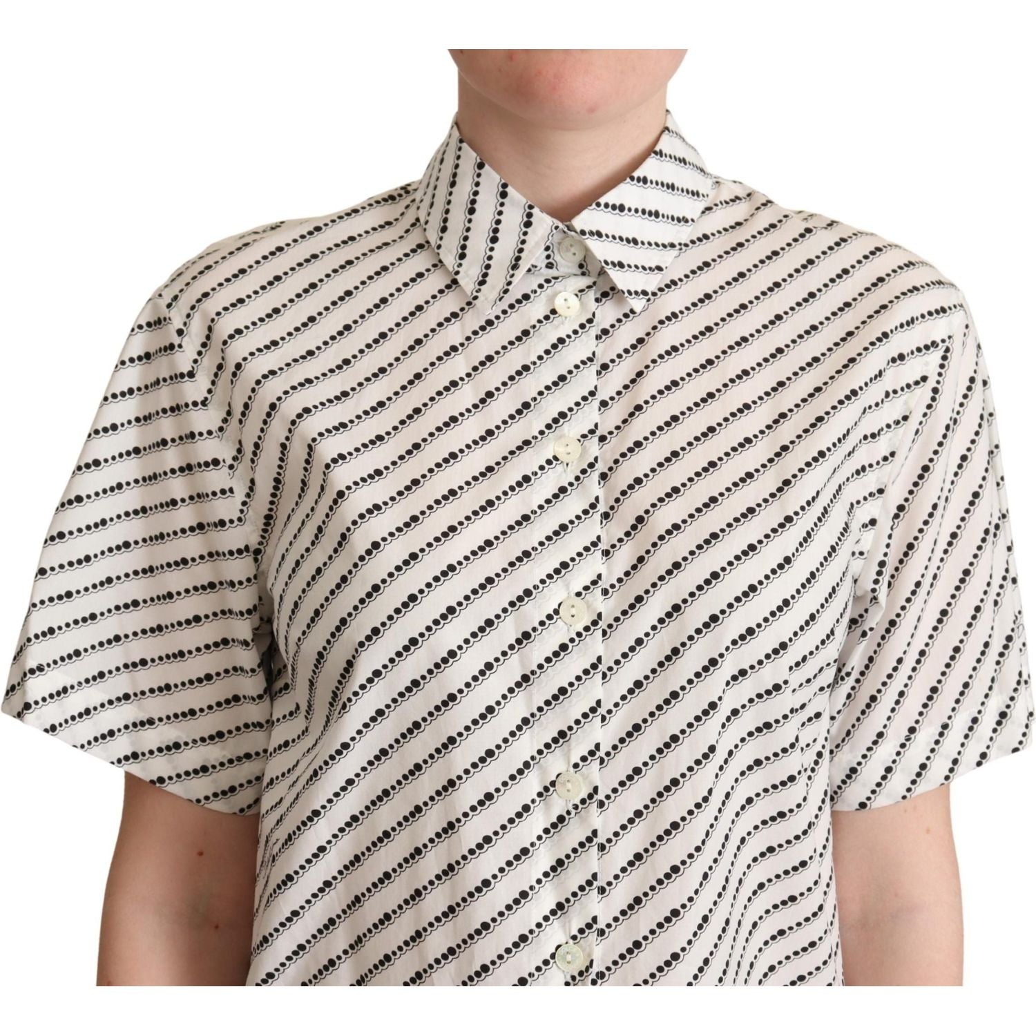 优雅圆点棉质 Polo 衫