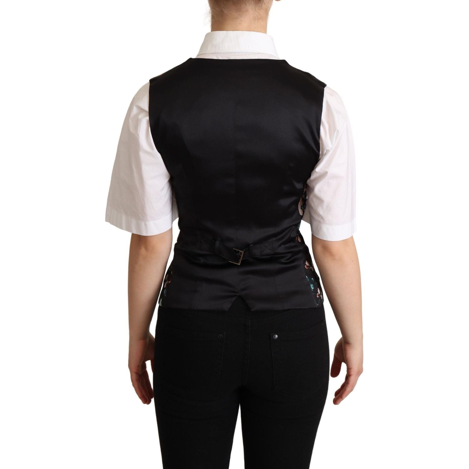 精致花卉提花马甲